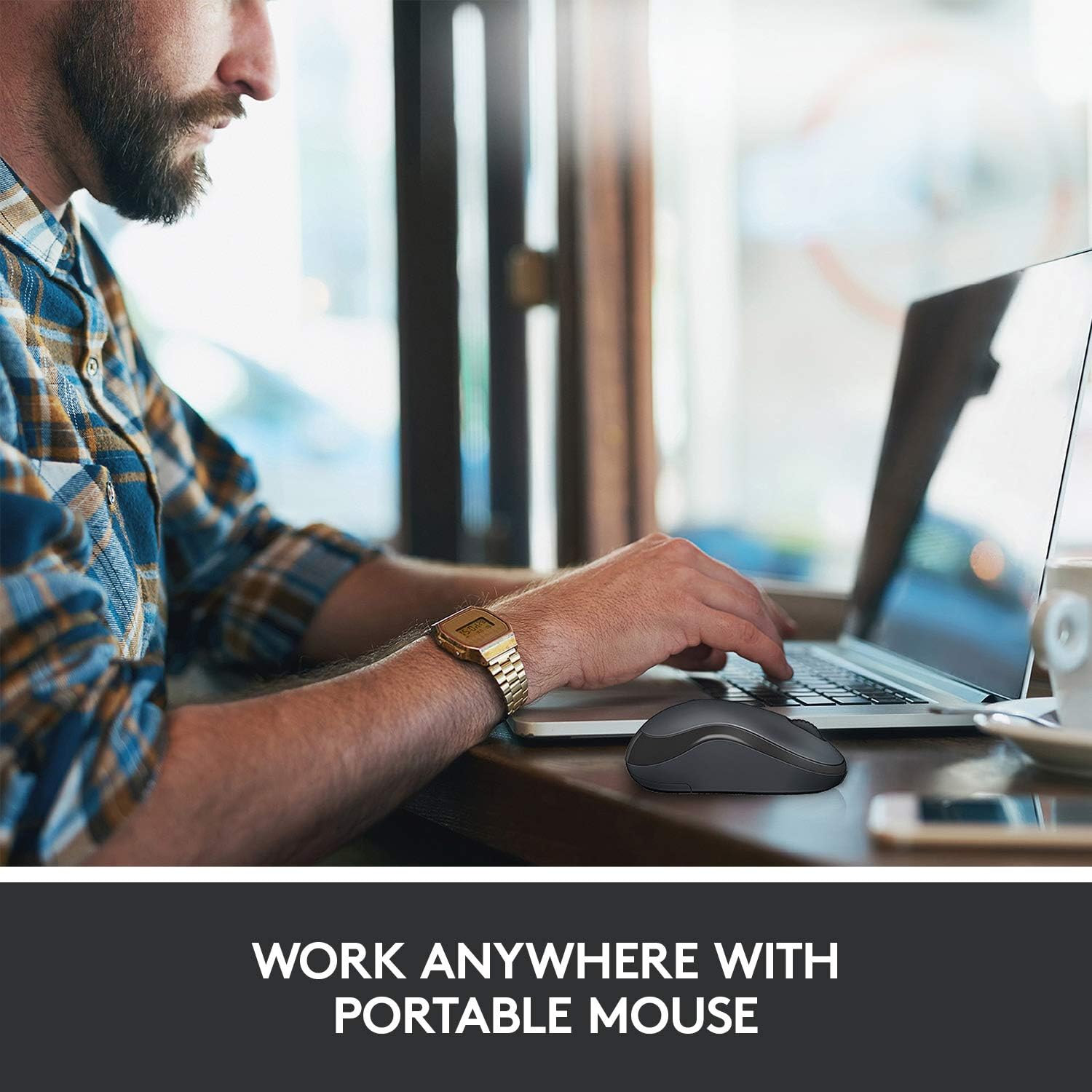 Logitech M221 Silent Wireless Mouse - Charcoal - 910-006510