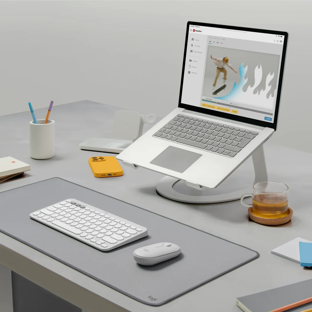 Logitech M350s Pebble Bluetooth Mouse - Tonal White - 910-007013