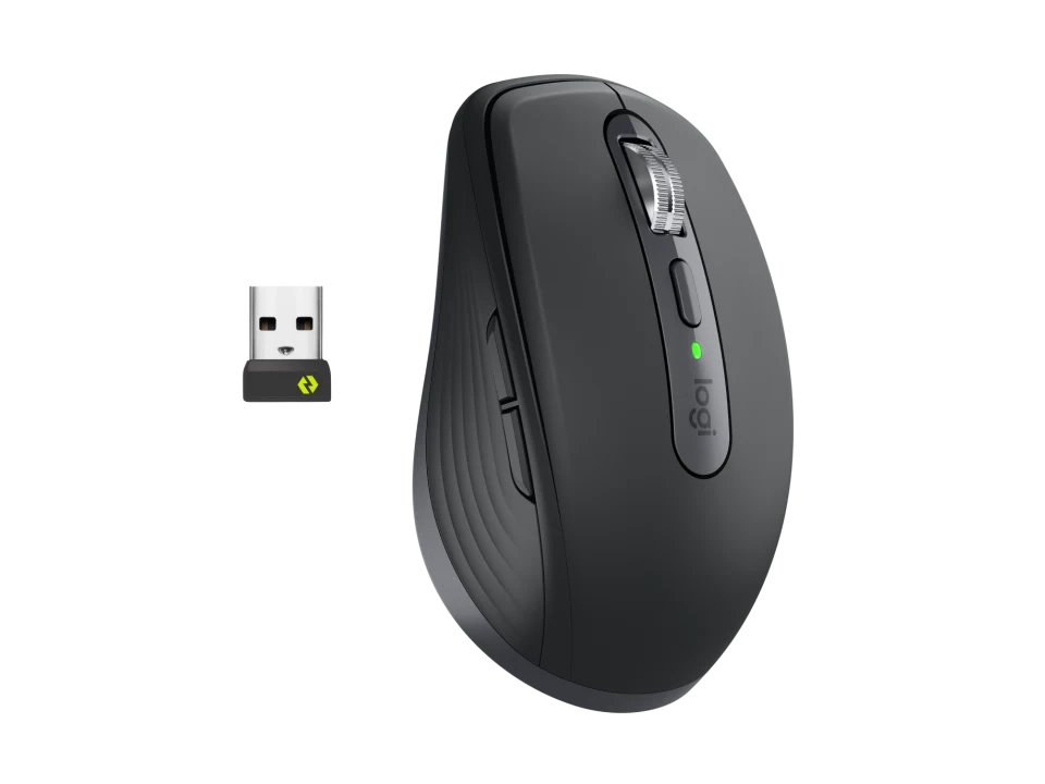 Logitech MX Anywhere 3S for Business Wireless and Bluetooth Rechargeable Mouse - Graphite - 910-006958
