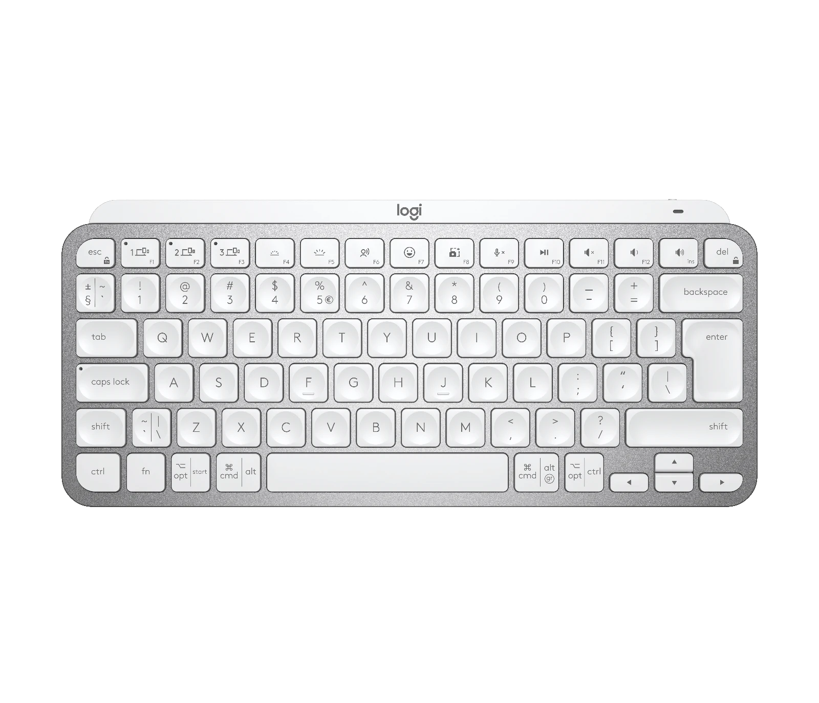 Logitech MX Keys Mini Wireless Illuminated Keyboard - Pale Gray - 920-010499