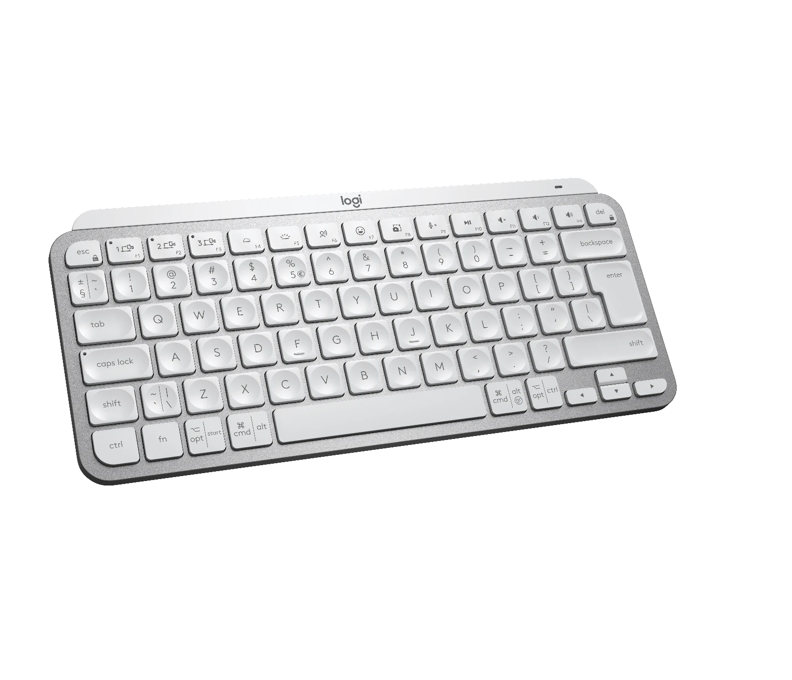 Logitech MX Keys Mini Wireless Illuminated Keyboard - Pale Gray - 920-010499