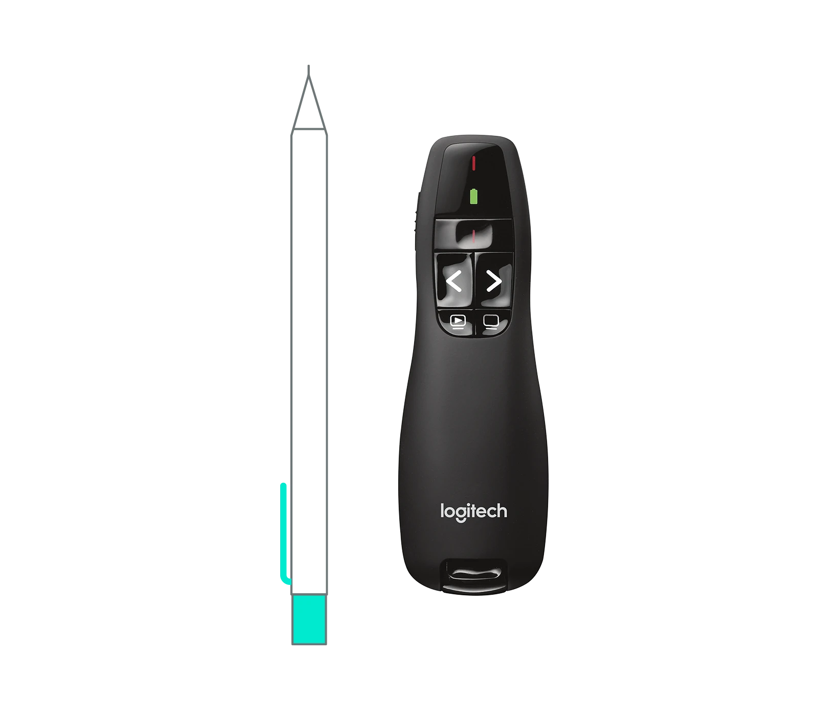 Logitech R400 Wireless Presenter - Black - 910-001356