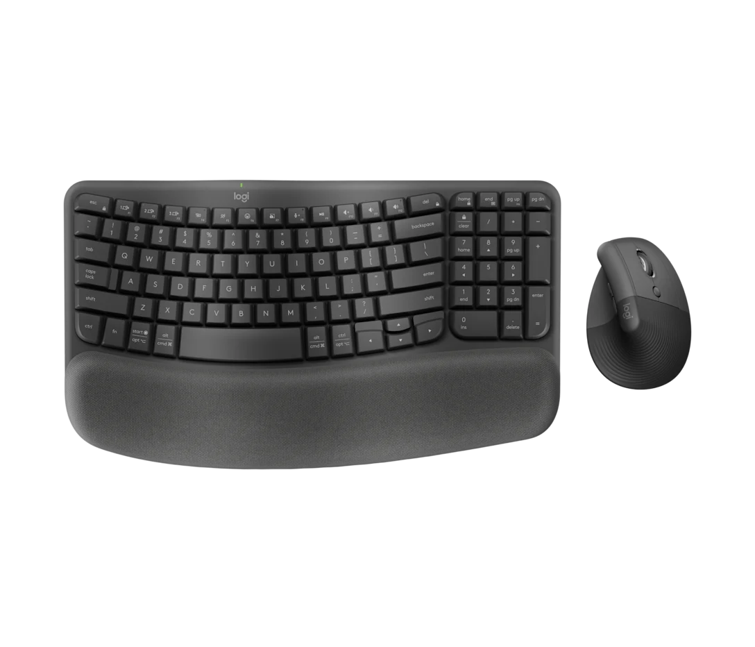Logitech Wave Keys and Lift Combo Wireless and Bluetooth Keyboard and Mouse Combo - Graphite - 920-013635