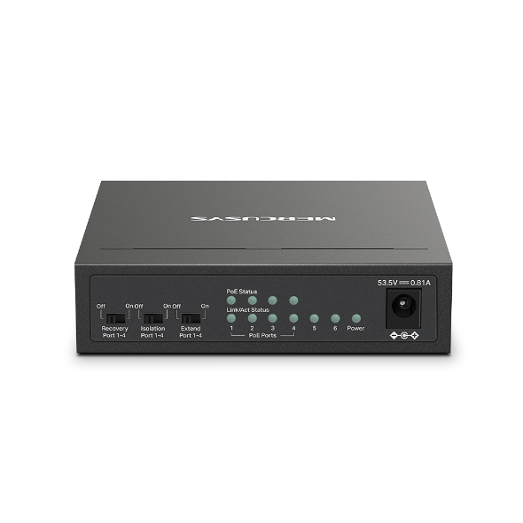 MERCUSYS 6-Port 10/100Mbps Desktop Switch with 4-Port PoE+ -TL-MS106LP