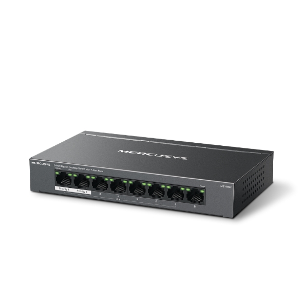 Mercusys MS108GP | 8-Port Gigabit Desktop Switch with 7-Port PoE+