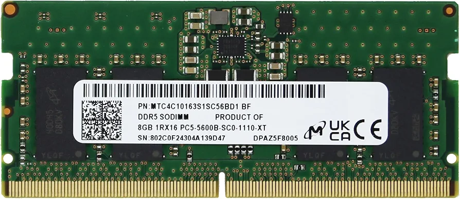 Micron Laptop RAM DDR5 8GB 5600 - MIC L RAM DDR5 8GB 5600
