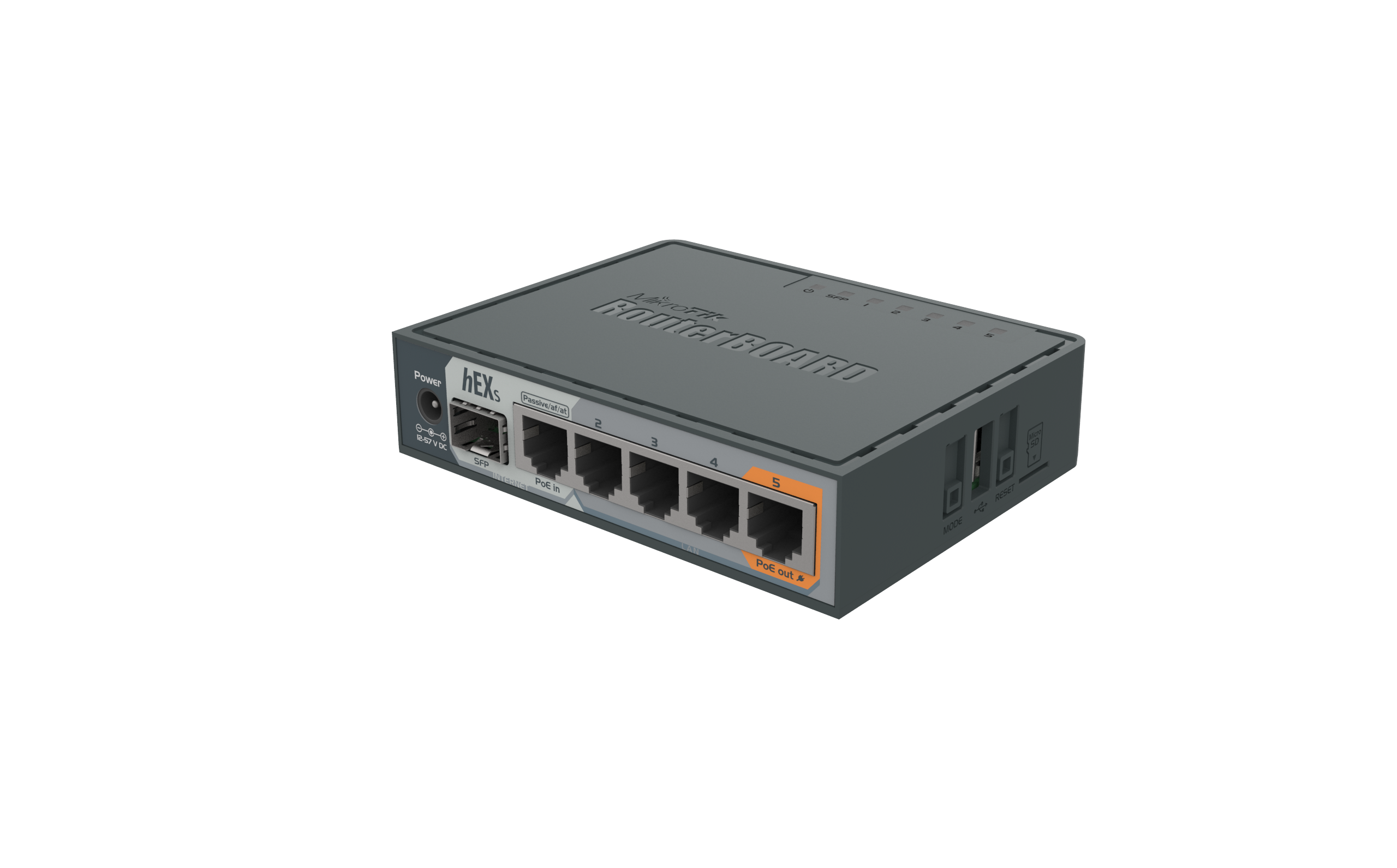 MikroTik RB760iGS hEX S 5×Gigabit Ethernet SFP Dual Core 880MHz CPU