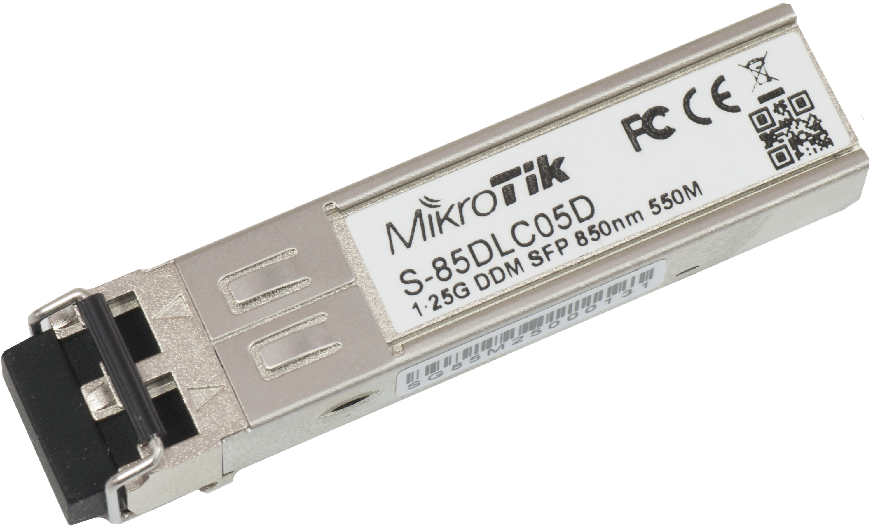 MikroTik S-85DLC05D 1.25G SFP Transceiver 850nm Dual LC Connector