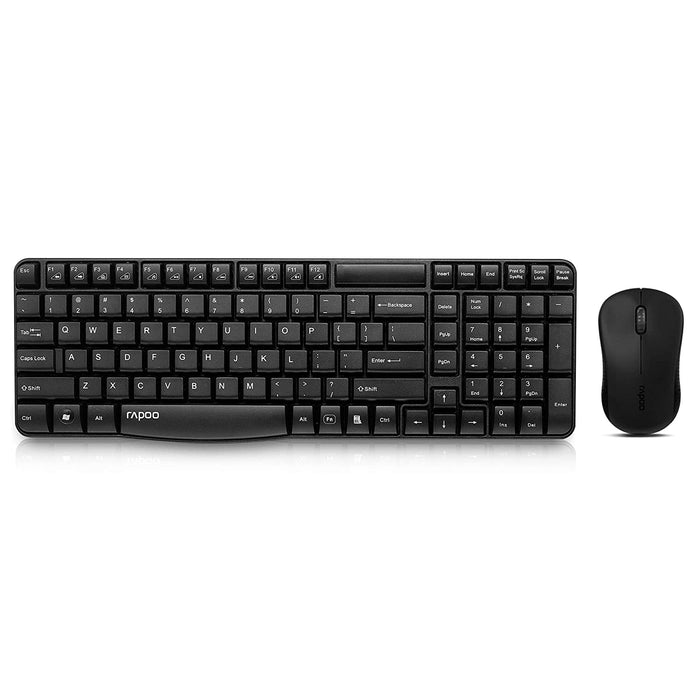 Rapoo Wireless Keyboard Mouse X1810 - Black