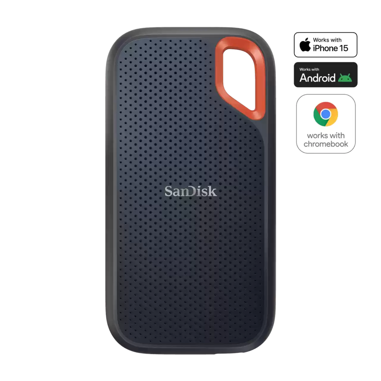 SANDISK E61 EXTREME PORTABLE EXTERNAL SSD V2 1TB - Black - SDSSDE61-1T00-G25 - SDSSDE61-1T00-G25-I