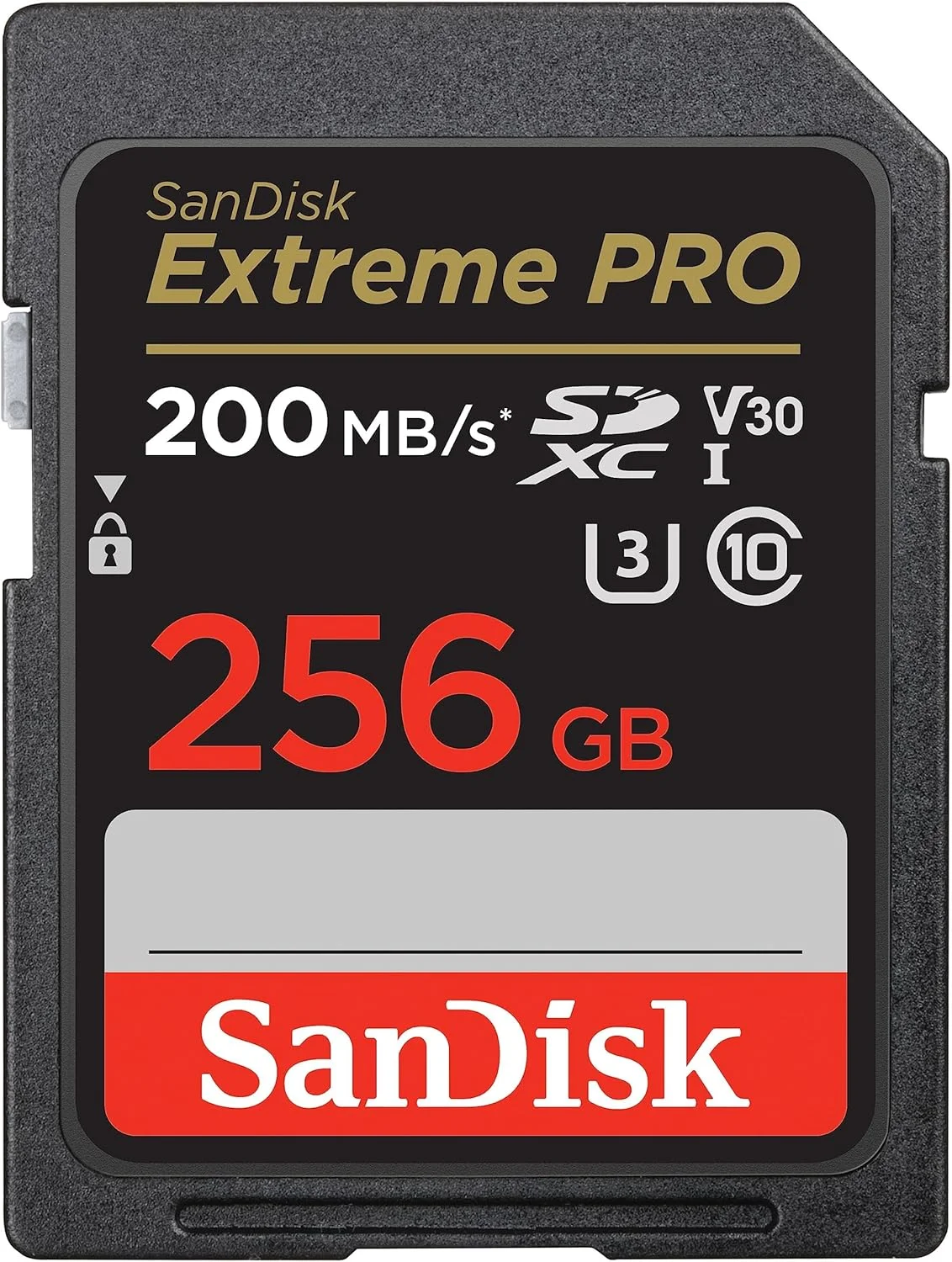 SanDisk Extreme Pro SD Card 256GB Up to 200MBs read speed UHS-I Model SDSDXXD-256G-GN4IN