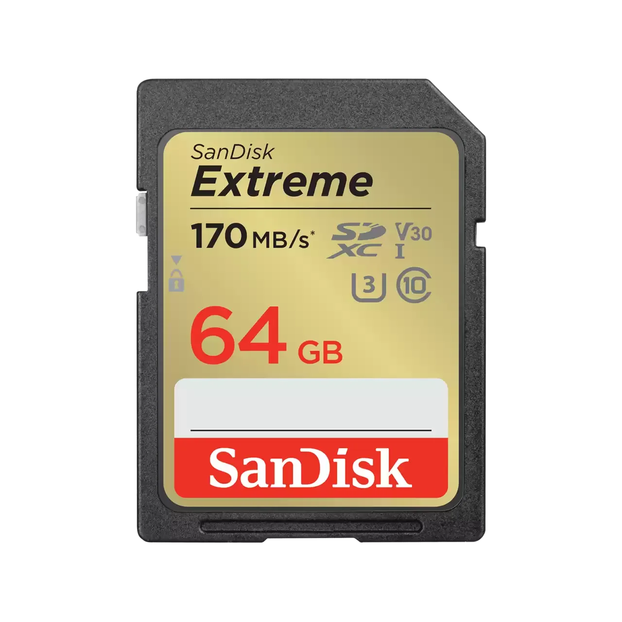 SanDisk Extreme SDXC UHS-I Card-C10 U3 V30 Up to 170 MBPs - 64GB - SDSDXV2-064G-GNCIN