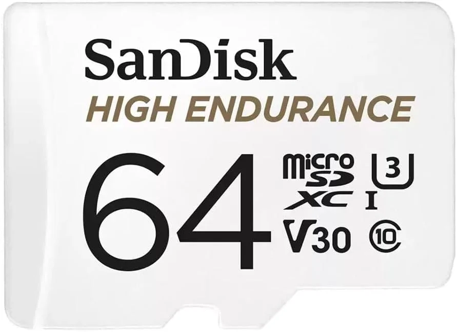 SanDisk High Endurance 64GB microSDXC Adapter Up to 100MBs read dashcams CCTV - SDSQXAO-064G-GN6MA
