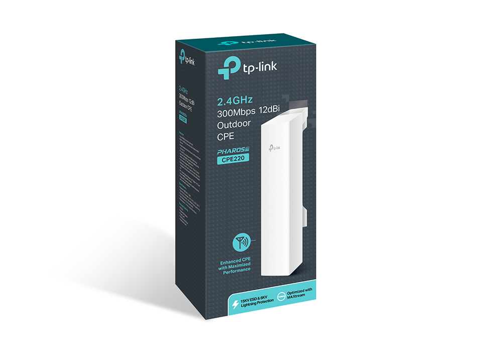 TP-Link 2.4 GHz 300Mbps 12dBi Outdoor CPE - TL-CPE220