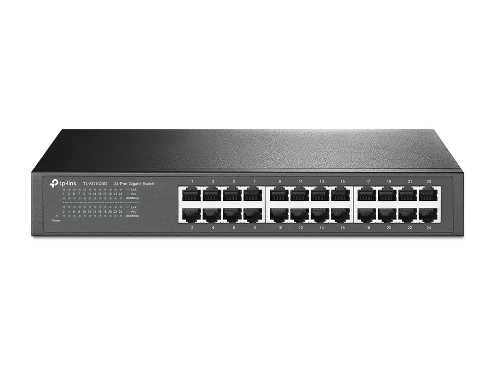 TP-Link 24-Port 10/100/1000Mbps Gigabit Desktop Rackmount Switch - TL-SG1024D