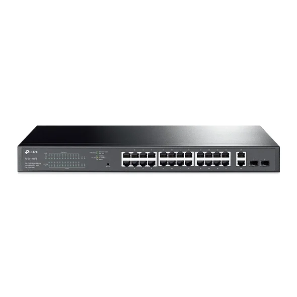 TP-Link 28-Port 10/100/1000Mbps Gigabit Easy Smart Switch with 24-Port PoE+ - TL-SG1428PE