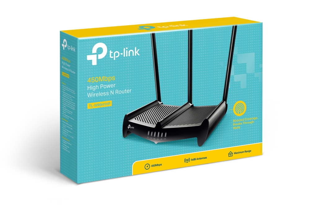 TP-Link 450Mbps High Power Wireless N Router  -  TL-WR941HP 
