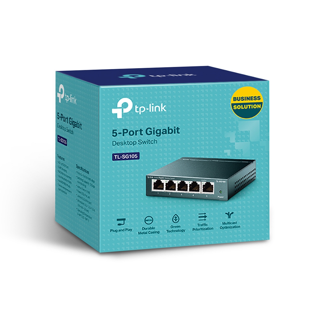 TP-Link 5-Port 10/100/1000Mbps Gigabit Desktop Switch - TL-SG105