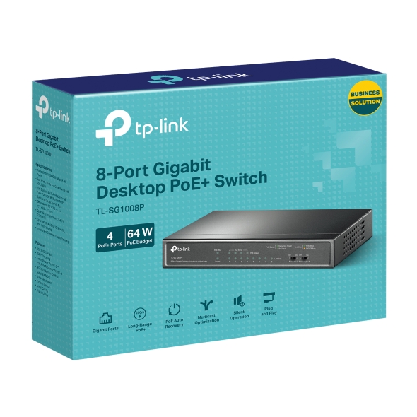 TP-Link 8-Port Gigabit Desktop Switch with 4-Port PoE+ (TL-SG1008P)