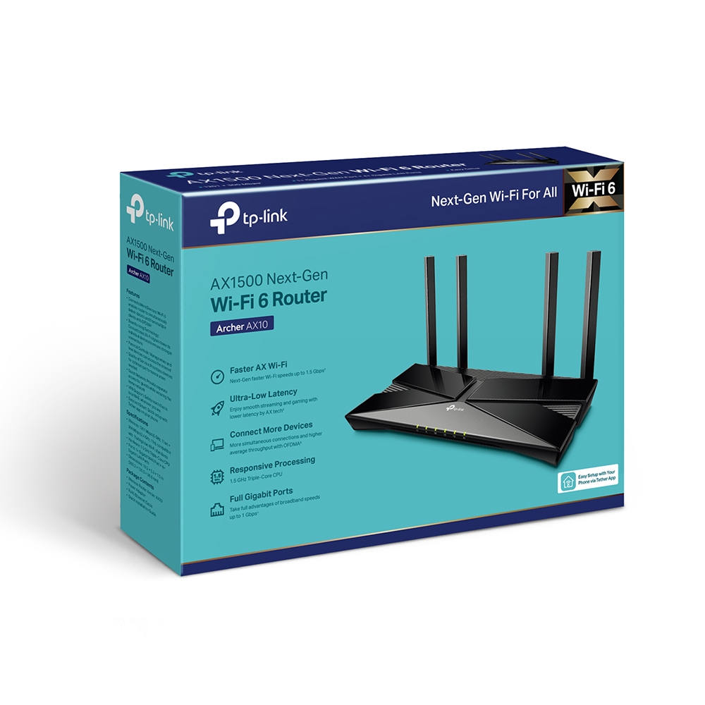TP-Link AX1500 Wi-Fi 6 Router - TL-ARCHER AX10