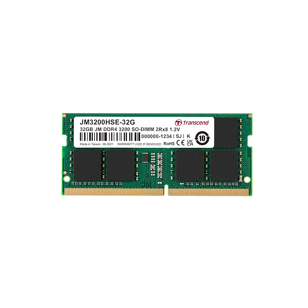 Transcend Laptop RAM DDR4 32GB 3200 - JM3200HSE-32G