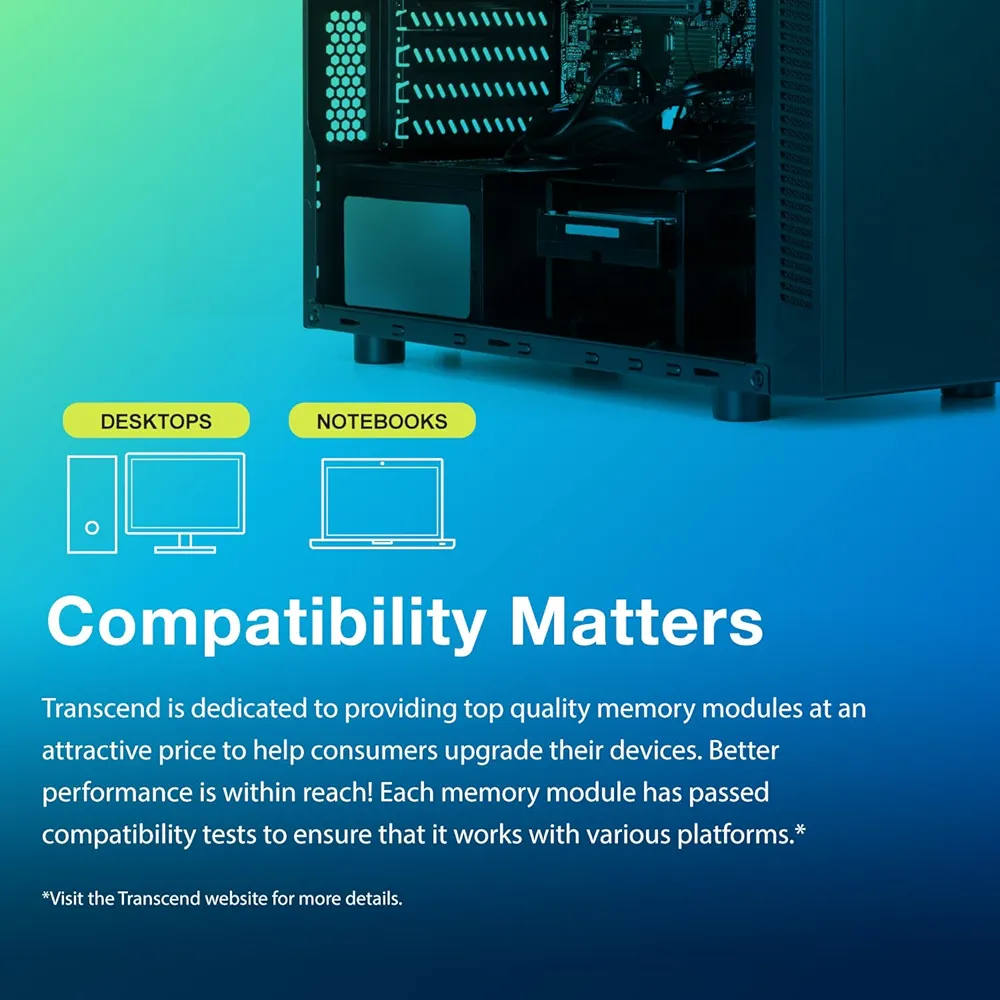 Transcend Laptop RAM DDR4 32GB 3200 - JM3200HSE-32G