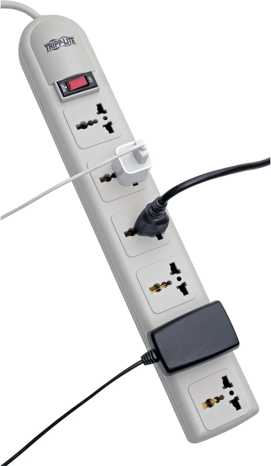 Tripplite 230V 6-Universal Outlet Surge Protector, 1.8M Cord, British Plug, 750 Joules - TRIPPLITE-750J