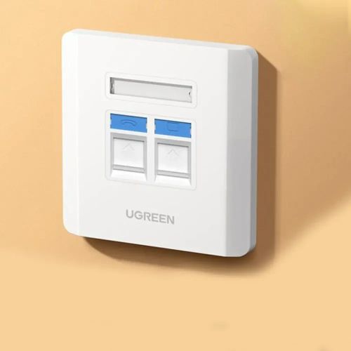 UGREEN Dual-Port Wall Plate White - NW144 - UG-80182