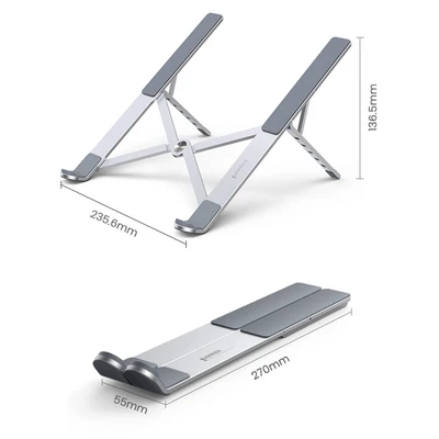 UGREEN Foldable Adjustable Laptop Stand - Silver - LP451
