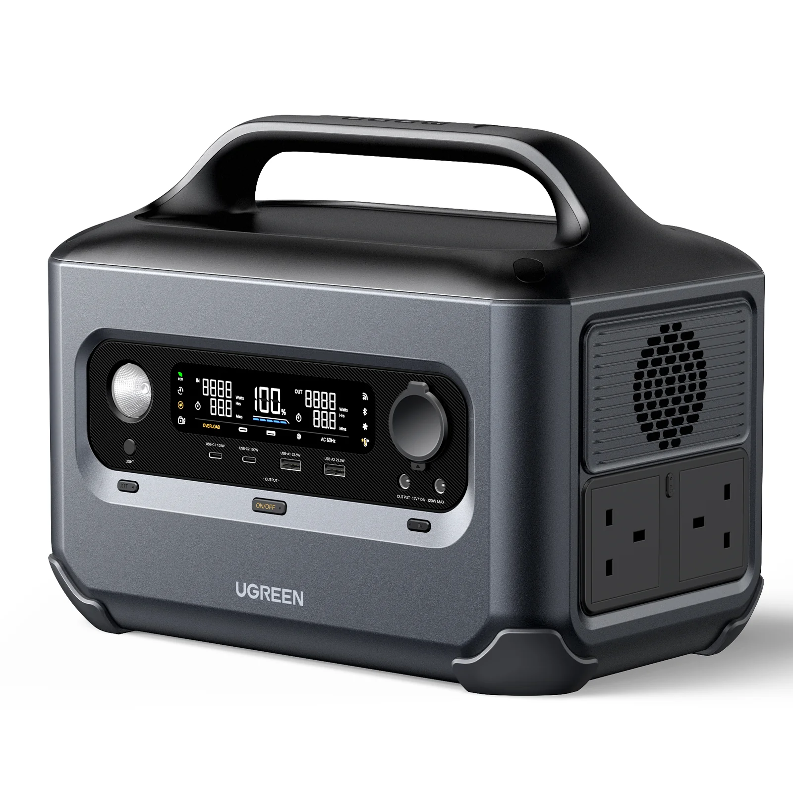 UGREEN PowerRoam Portable Power Station 680Wh | 600W UK - GS600 With Carrying Bag UG-15236