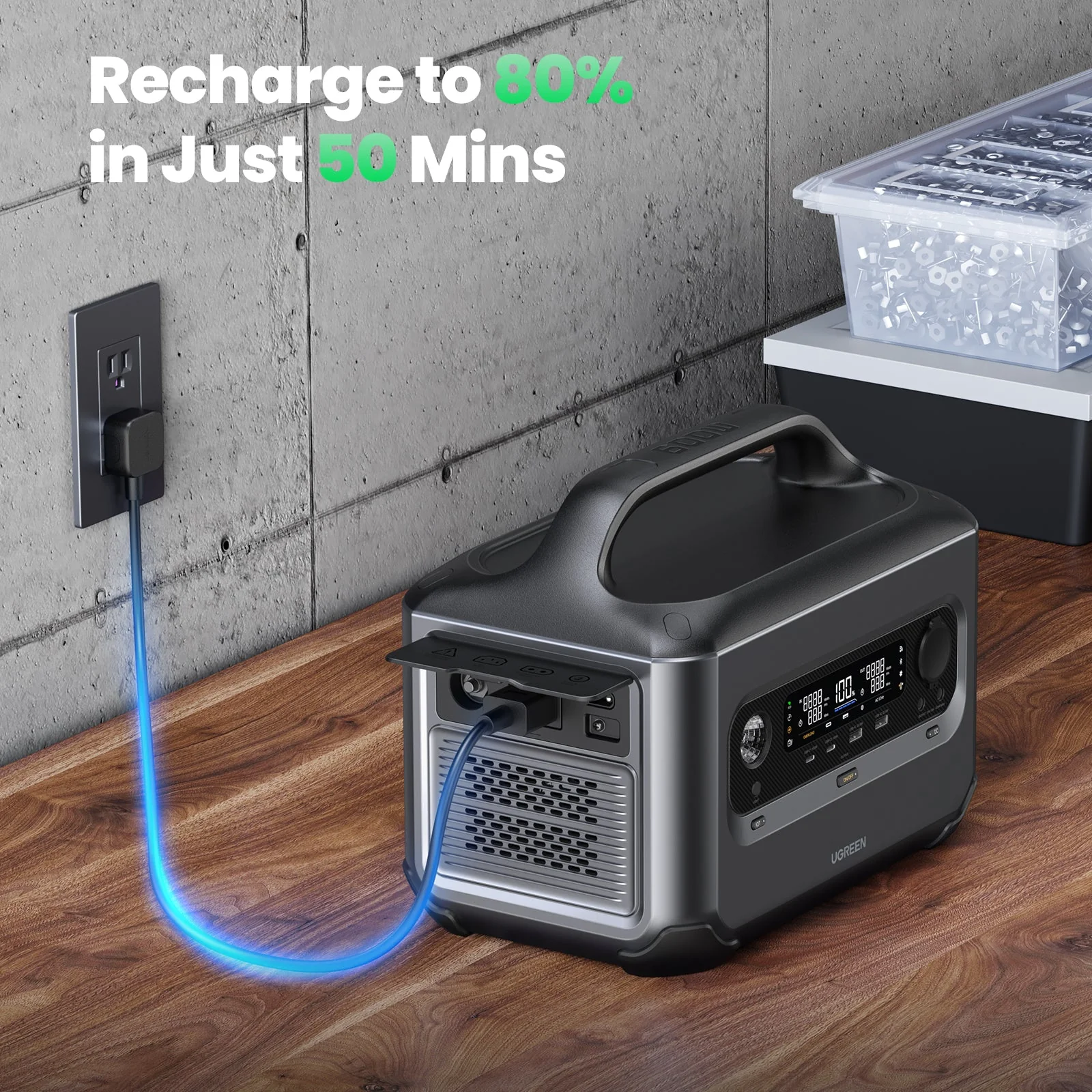 UGREEN PowerRoam Portable Power Station 680Wh | 600W UK - GS600 With Carrying Bag UG-15236