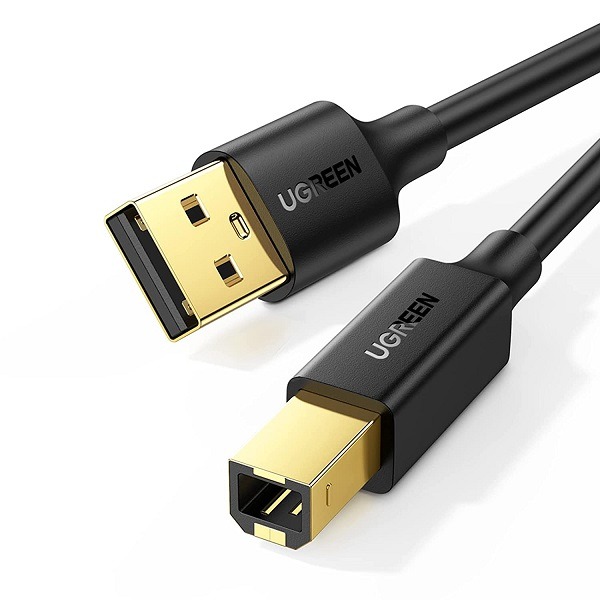 UGREEN USB-A 2.0 AM to BM Print Cable 1.5m (Black) - US135 - UG-10350