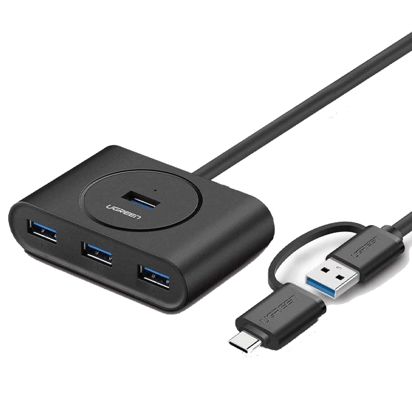 UGREEN USB-C & USB-A 3.0 to 4-Port Hub 1M Black - CR113 - UG-40850