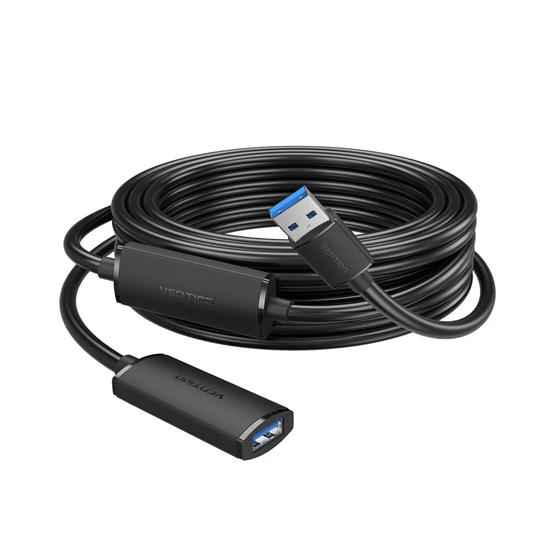 USB 3.0 Type-A Male to Type-A Female Active Extension Cable 10M Black