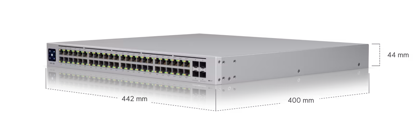 UniFi Switch PRO 48 PoE (USW-Pro-48-POE) Full POE, (40) GbE, PoE+ RJ45 ports, (8) GbE, PoE++ RJ45 ports, (4) 10G SFP+ ports, 600W