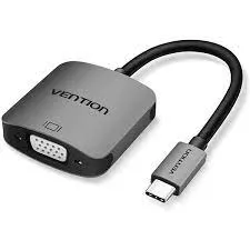 Vention Type-C to VGA Adapter 0.15M Black ABS Type