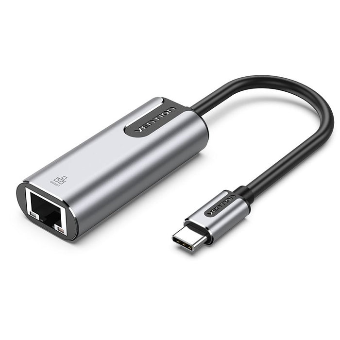 Vention USB-C TO GIGABYTE ETHERNET Adapter 0.15M Gray Aluminum Alloy Type - CFNHB