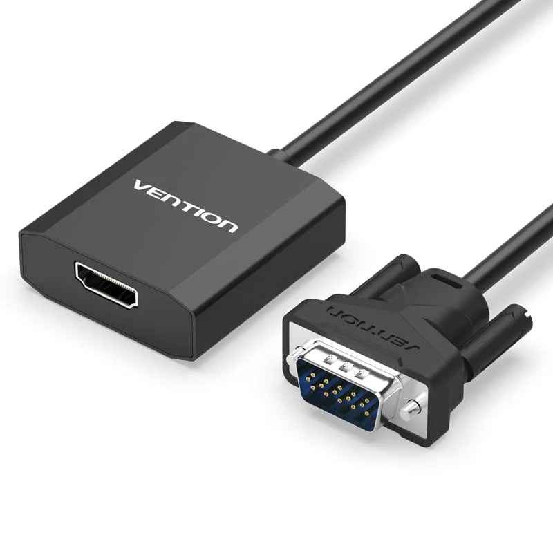 Vention VGA to HDMI Converter (with Female Micro USB & Audio Port) 0.15M Black