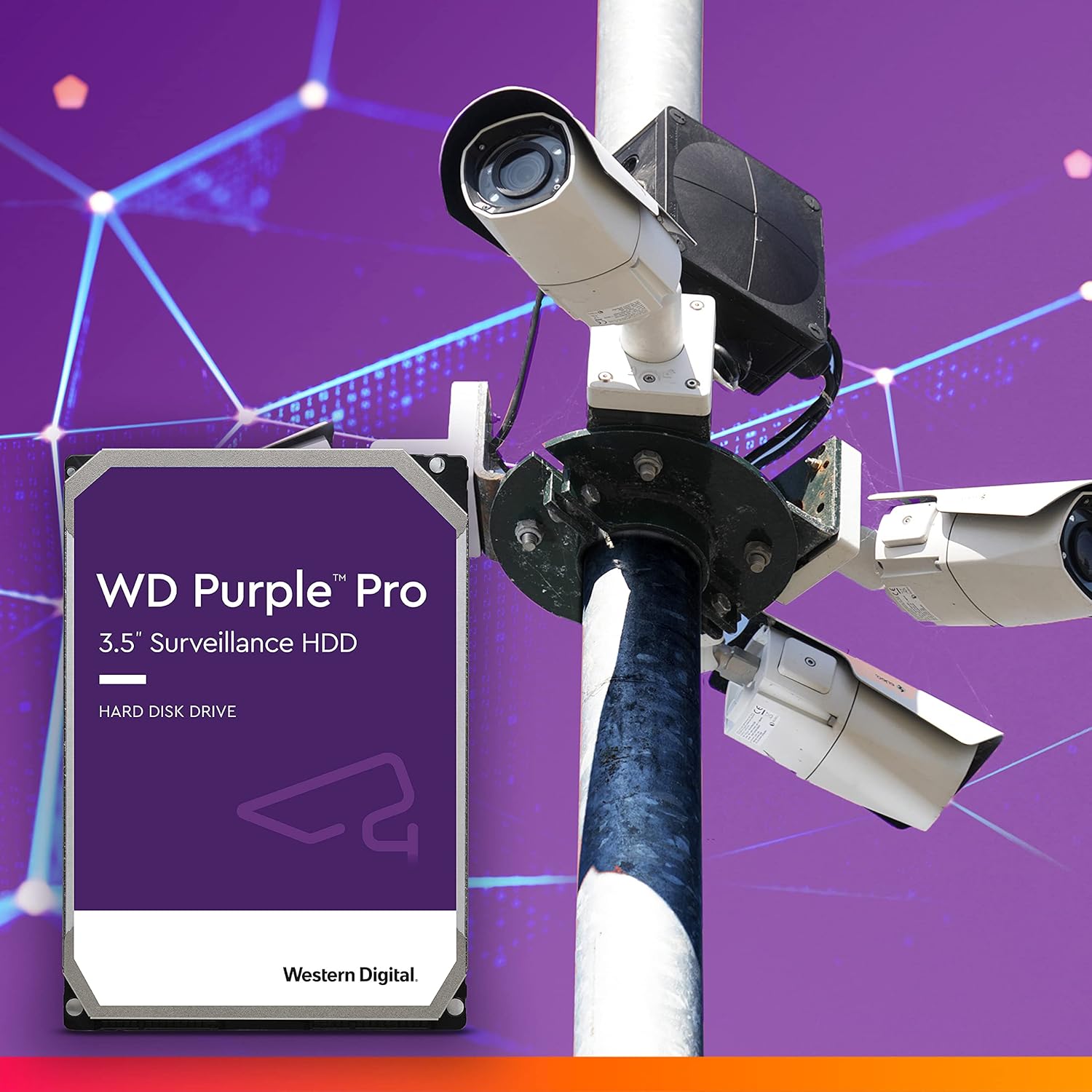 WD Purple Pro Surveillance Hard Drive 14TB, 512MB - WD141PURP