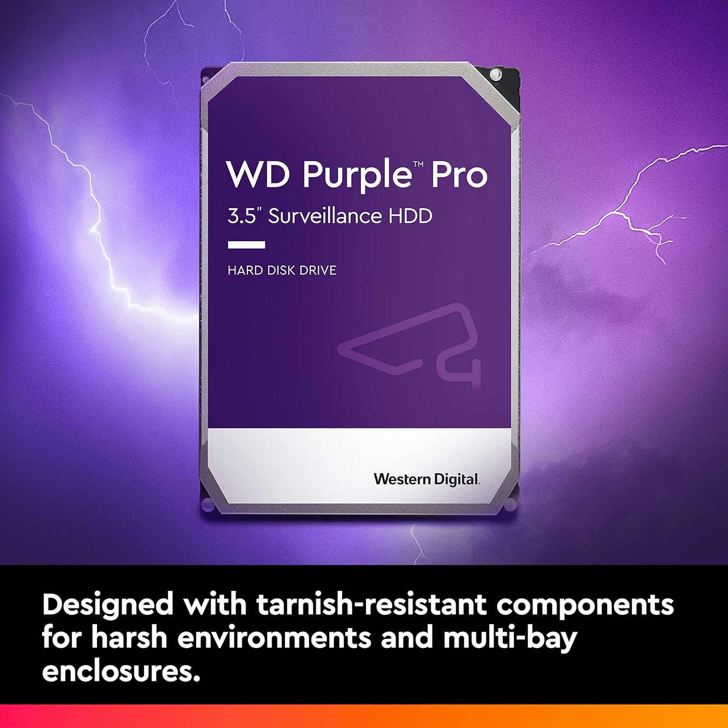 WD Purple Pro Surveillance Hard Drive 14TB, 512MB - WD141PURP
